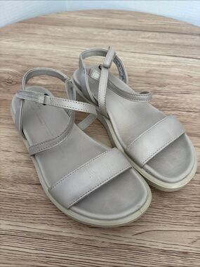 Ecco Women’s Leather Slingback Sandals - Light Gray EU36 -5
